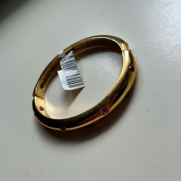 Bloomingdales bought Beautiful Gold Bangle Bracelet with Multi-Colored Stones - Picture 3 of 16